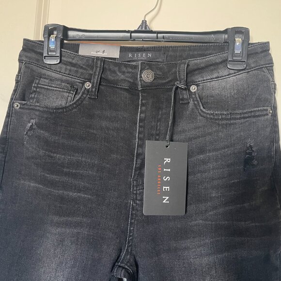 NWT Risen Jeans High Rise Vintage Washed Skinny Jeans Black 9/29 - Picture 2 of 5